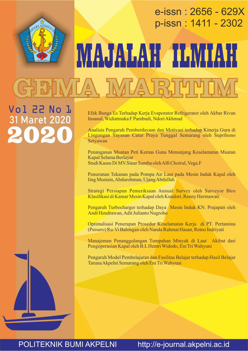 Gema Maritim Vol 22 No 1 tahun 2020